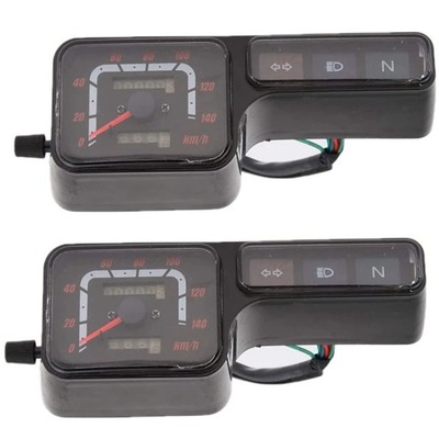 2X MOTOCIKLAS LCD SPIDOMETRAS SKAITMENINIS TACHOMETRAS RIDA GAUGE D~5121 