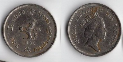 HONGKONG BRYTYJSKI 1990 1 DOLLAR