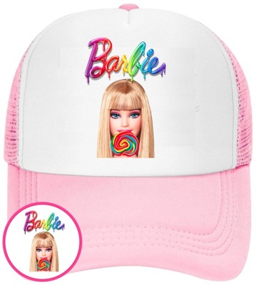 CZAPKA Z DASZKIEM BARBIE DLA DZIECI SIATKA