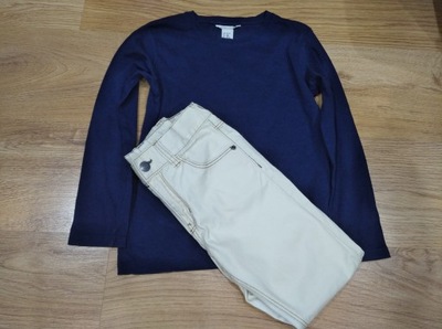 H&M Zestaw spodnie i bluzka.Rozm.122-128