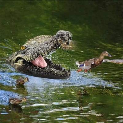 Sztuczny krokodyl głowica aligatora pływająca pian