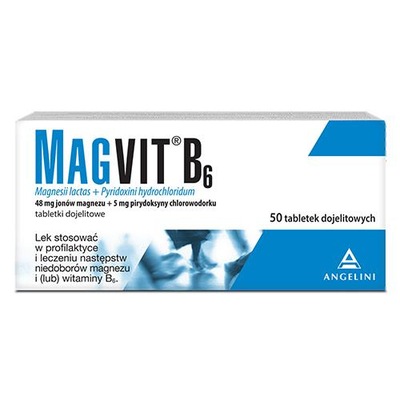 MagVit B6 - 50 tabletek Lek uzupełniający magnez