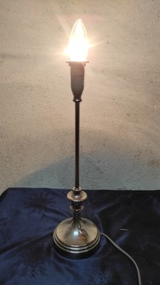 lampa lampka stołowa srebrna vintage
