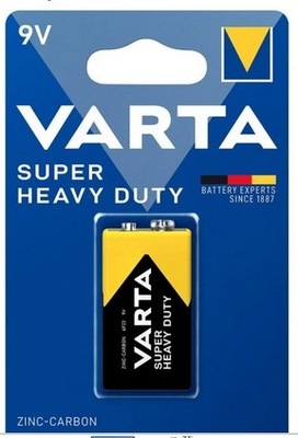 Bateria VARTA 9V 6F22 R9 6LR61 SUPER HEAVY DUTY