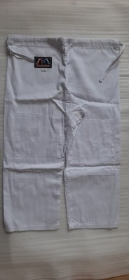 Spodnie do Judo, Aikido białe , wzmacniane 180 cm