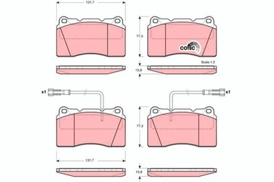 PADS BRAKE ALFA FRONT 159 GDB1363  