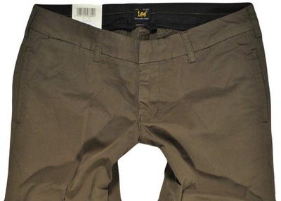 LEE spodnie regular SLIM khaki CHINO _ W26 L33