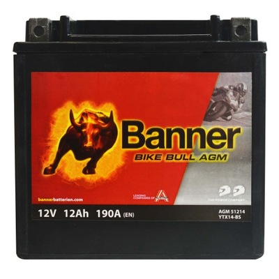 BANNER AGM YTX14-BS 51214 12V 12AH 190A