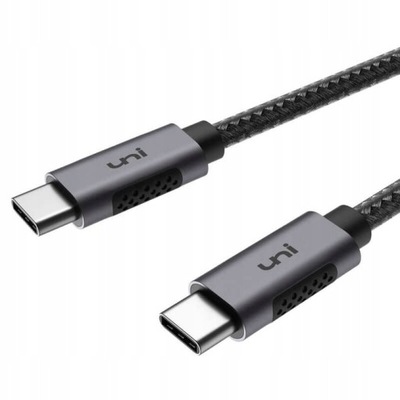 Kabel USB typ C - USB typ C Uni 3m oplot nylonowy