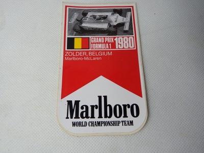 MARLBORO GRAND PRIX FORMULA 1 ZOLDER 1980 NAKLEJKA