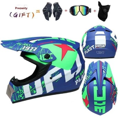 CASCO PARA MOTOCICLETA OFF-ROAD ENDURO MOTOCROSS +GOGLE + CAPO + GUANTES  