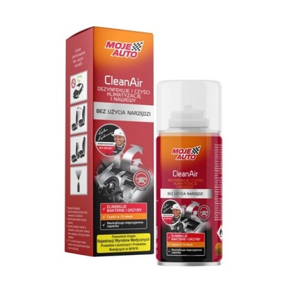 MOJE AUTO Clean Air Odświeżacz klimatyzacji - GRANAT NEW CAR 150ml