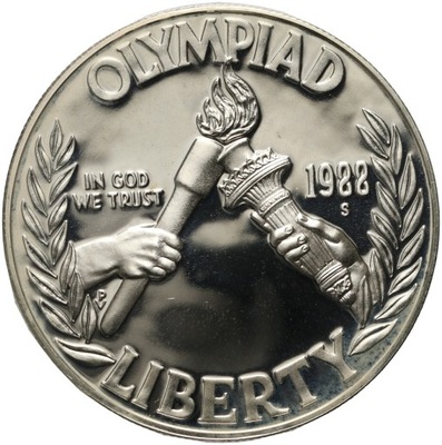 USA, 1 dolar 1988, Olimpiada w Seulu, st. L/L-