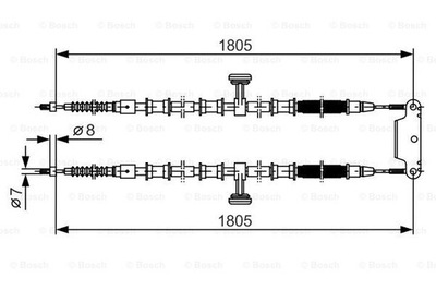 CABLE FRENOS RECZNEGO, CIEGLO BOSCH 1987477907  