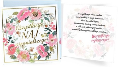 Karnet Urodziny (kwiaty)