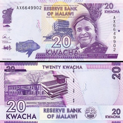 MALAWI - 20 KWACHA - 2019 - P 63 - UNC + GRATIS *NN