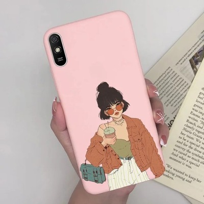 PARA XIAOMI REDMI 9A 9AT 9I PRZYPADKU KRZEMU MODY MOTYL DIBUJO SERCA TELÉFONO  