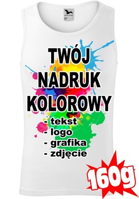 KOSZULKA NA RAMIĄCZKA Z WŁASNYM NADRUKIEM M 00