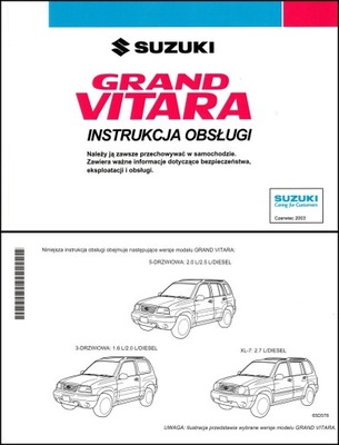 SUZUKI GRAND VITARA MANUAL MANTENIMIENTO 1998-2005..  