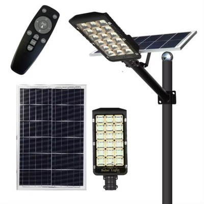 LAMPA SOLARNA ULICZNA LED LATARNIA PANEL SOLARNY Z UCHWYTEM I PILOTEM 600W