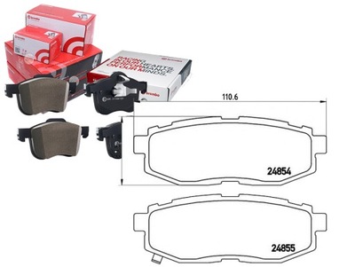 ZAPATAS DE FRENADO SUBARU TRIBECA 05- PARTE TRASERA BREMBO  