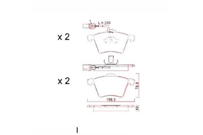 ZIMMERMANN PADS BRAKE VW T4 97- Z CZUJ.  