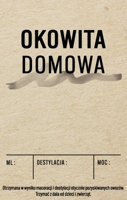 10 sztuk etykieta naklejka OKOWITA Domowa 70x110