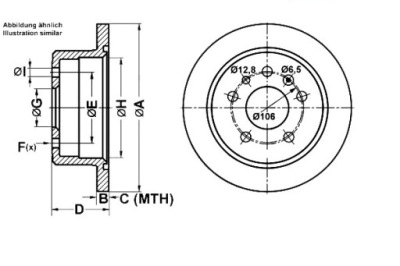 Ate тормозные диски тормозные 2szt. opel calibra a vectra a фото №1