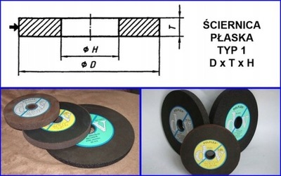 Ściernica do pił taśm 1 125x6x12,7 60N Polflex