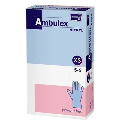 Rękawice niejałowe Ambulex Nitrylowe niepudrow L