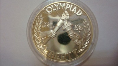 Moneta 1 dolar USA 1988 olimpiada stan 1