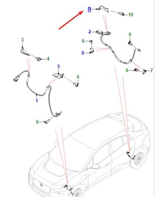 Jaguar i-pace x590 rear left abs кабель кронштейн t4k4276 original фото №1