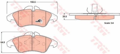 TRINKELĖS STABDŽIŲ PRIEK. TRW GDB1220 