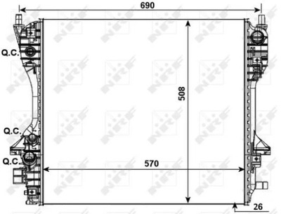 NRF 53012 CHLODNICA, SISTEMA DE REFRIGERACIÓN DEL MOTOR  