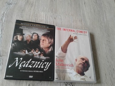 2 filmy DVD John Malkovich Nędznicy 1999 / The Infernal Comedy (spektakl)