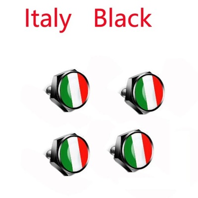 4PCS/СЕТ USA ITALY FLAG МЕТАЛ SCREWS LICENSE