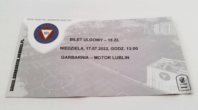 bilet GARBARNIA Kraków - MOTOR Lublin 17.07.2022