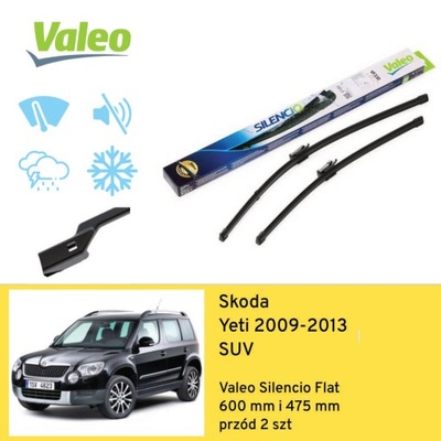 ESCOBILLAS PARTE DELANTERA PARA SKODA YETI SUV (2009-2013) VALEO  