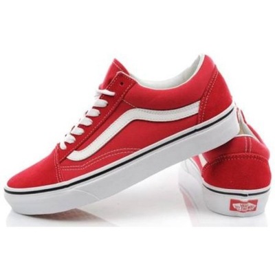 Czerwone Tkanina Buty Sport Miejskie Vans r.43