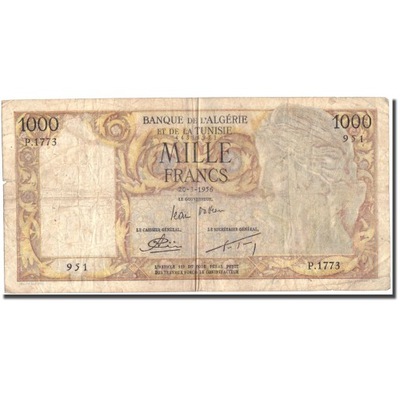Banknot, Algieria, 1000 Francs, 1956, 1956-03-20,