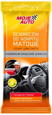 MOJE AUTO ŚCIERECZKI DO KOKPITU - MATOWE 24szt.