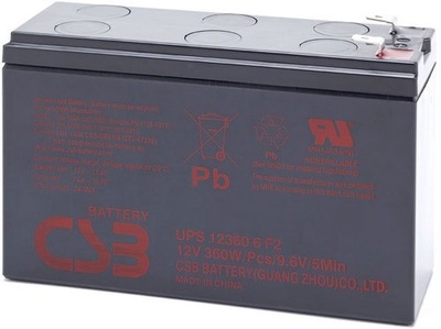 Akumulator żelowy CSB UPS123606F1F2 12V 6,4Ah następca dla std. HR1224W