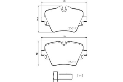 HELLA КОЛОДКИ ДИСКОВЫЕ ТОРМОЗНОЕ PRZ BMW МИНИ фото