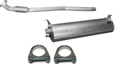 Renault mascott 3.0 гасник труба комплект фото №1