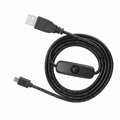 Kabel ładujący Micro USB z wyłącznikiem dla Raspberry Pi 3 / 2 / B / XV