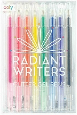 Długopisy żelowe z brokatem Radiant Writers