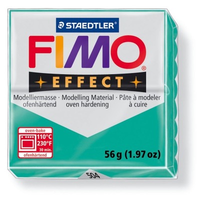 Masa plastyczna FIMO Effect 57g zielona przezroczy