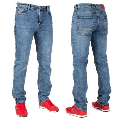Spodnie męskie jeans W:34 90 CM L:32 niebieskie