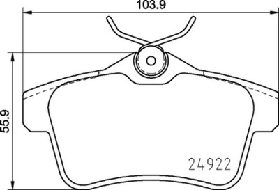 BREMBO P 06 102 КОМПЛЕКТ КОЛОДОК ТОРМОЗНЫХ, ТОРМОЗА TARCZOWE