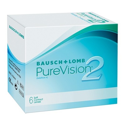 Soczewki kontaktowe miesięczne Bausch&Lomb PureVision 2 Moc -2.00 6 sztuk